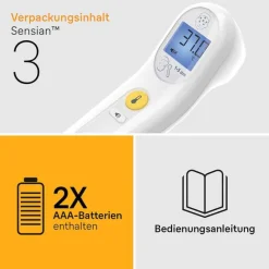 Braun Sensian 3 kontaktloses Thermometer, 1 St- Fieberthermometer