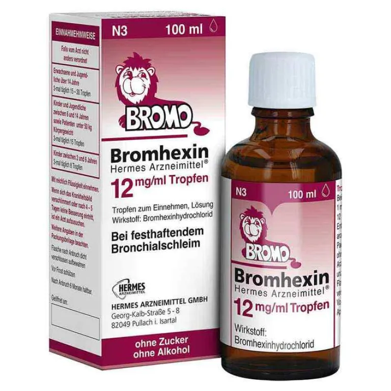 Hermes Bromhexin Arzneimittel® 12 mg/ml Tropfen, 100 ml- Hustenlöser