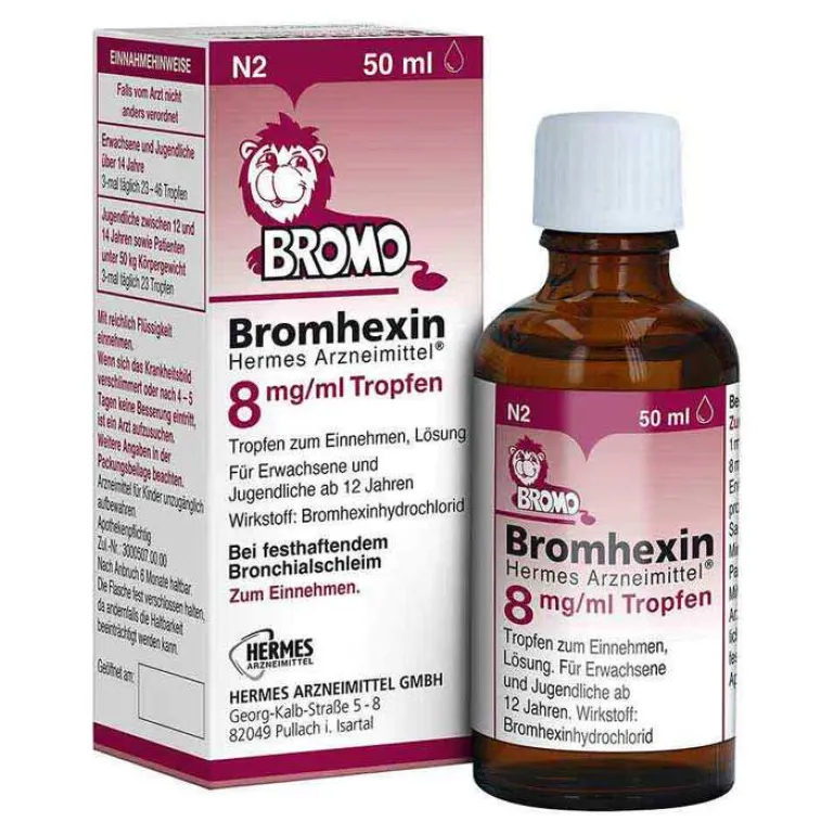 Hermes Bromhexin Arzneimittel® 8 mg/ml Tropfen, 50 ml- Hustenlöser