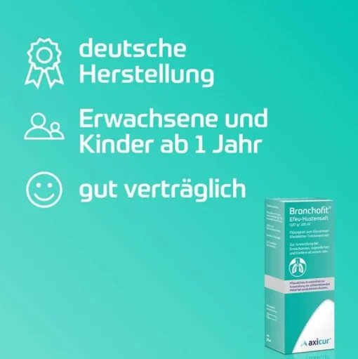 axicur Bronchofit Efeu-Hustensaft, 100 ml-Kinder Hustensaft Kinder|Hustenlöser