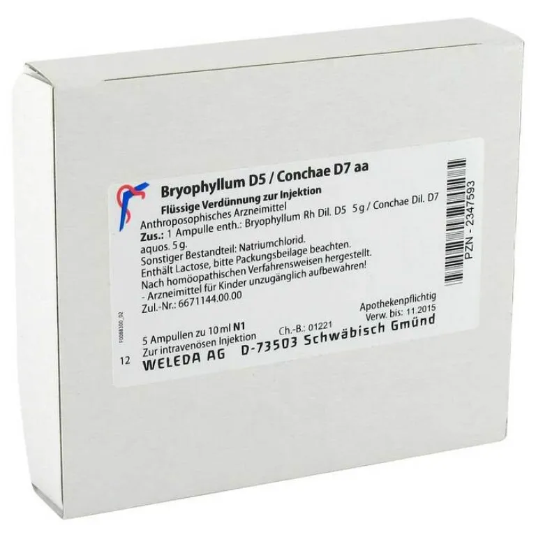Weleda Schlaf & Nerven-Bryophyllum D 5 / Conchae D 7 Ampullen, 5X10 ml