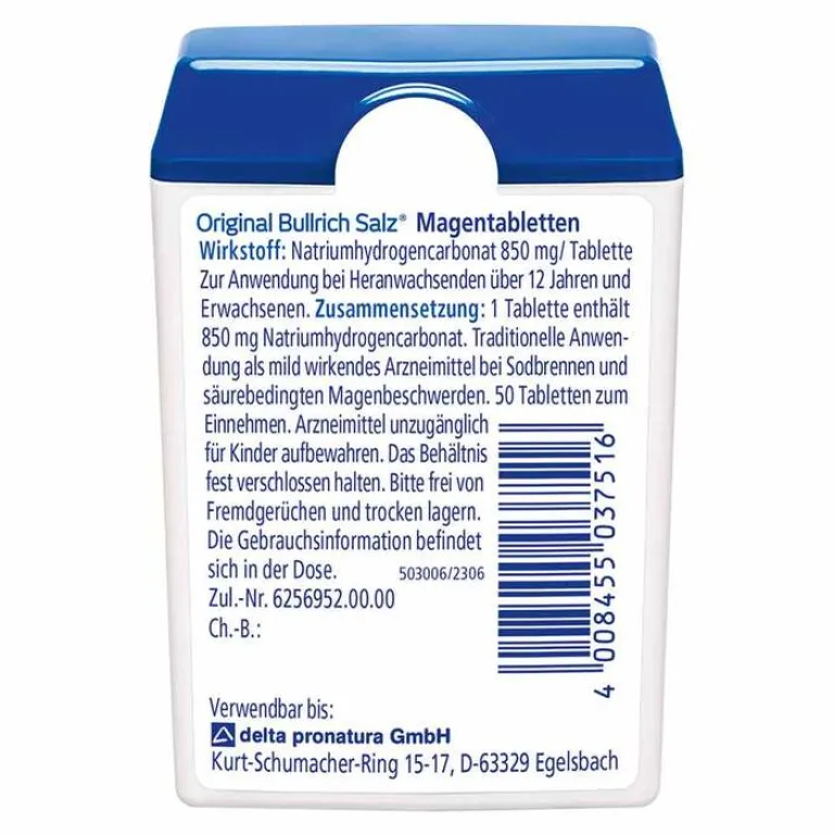 Bullrich Sodbrennen Medikamente-Salz® Tabletten gegen Sodbrennen, 50 St
