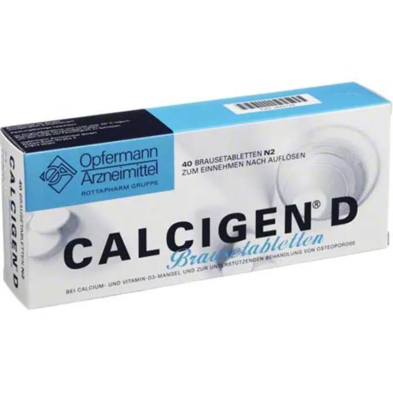 Calcigen Calcium-D 600 mg / 400 I.E. Brausetabletten, 40 St