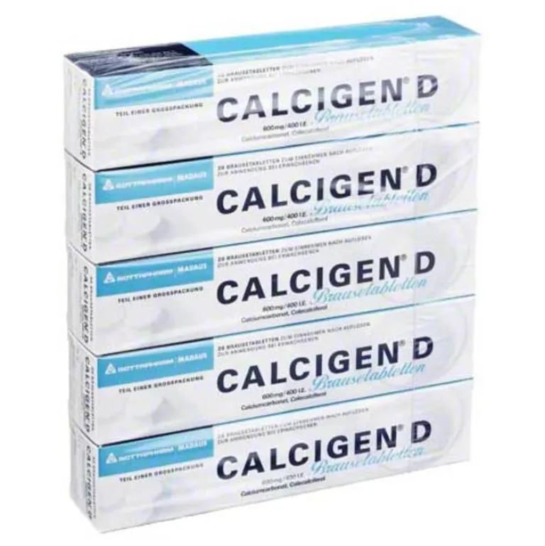 Calcigen Calcium-D 600 mg / 400 I.E. Brausetabletten, 100 St