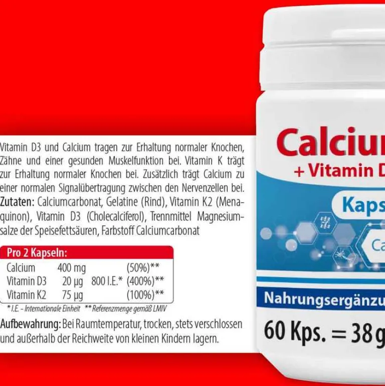Canea-Pharma Calcium 400 Kapseln, 60 St- Calcium