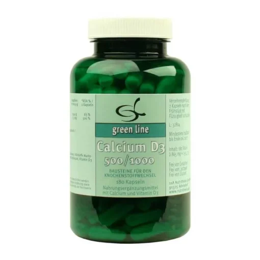 Calcium D3 500 / 1000 Kapseln, 180 St^Green line Nutritheke Clearance
