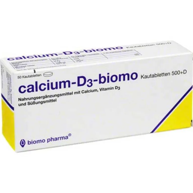 Calcium-D3-biomo Calcium D3 biomo Kautabletten 500 + D, 50 St- Calcium
