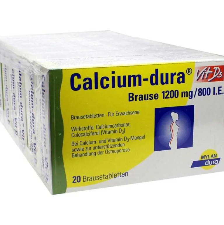 Dura Calcium Vit D3 Brause 1200 mg / 800 I.E., 120 St- Calcium