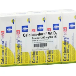 Dura Calcium-Calcium Vit D3 Brause 1200 mg / 800 I.E., 50 St