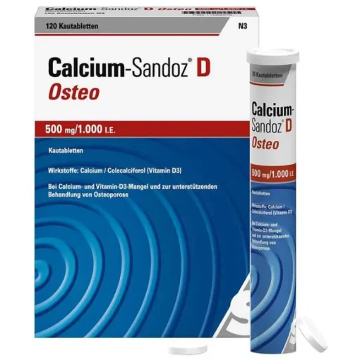 Calcium Sandoz D Osteo 500 mg / 1.000 I.E. Kautabletten , 120 St^Calcium-Sandoz Best