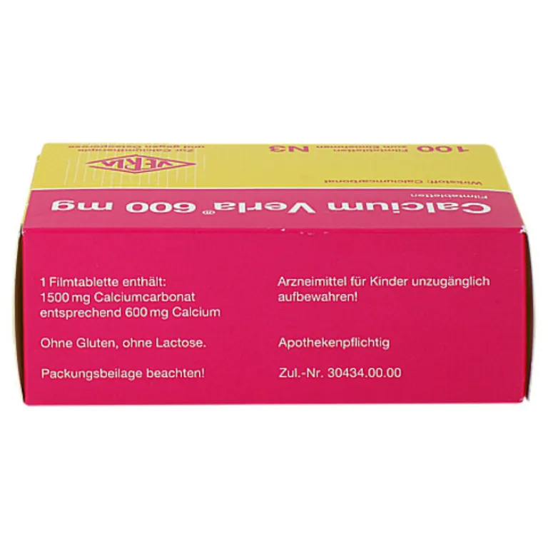 Verla Calcium 600 mg Filmtabletten, 100 St- Calcium