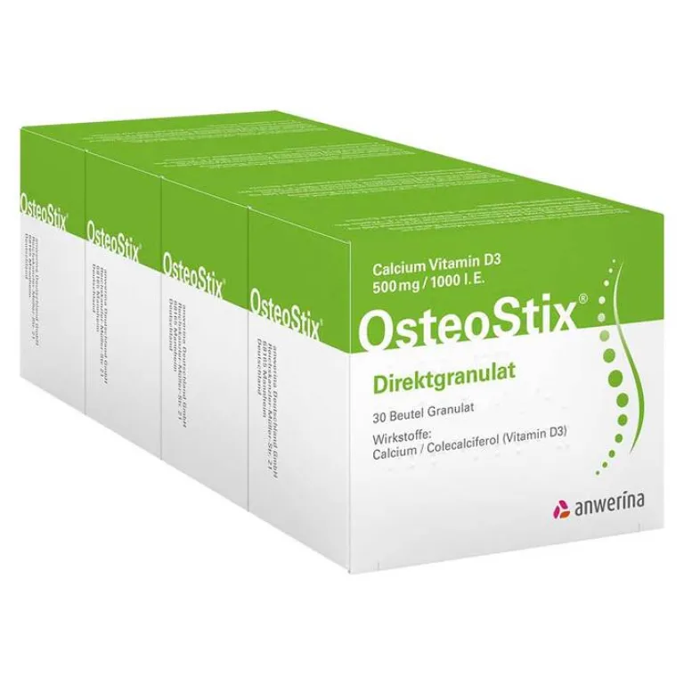 Osteostix Calcium Vitamin D3 500 mg / 1000 I.E. Direktgranulat, 120 St- Vitamin D (Colecalciferol)|Calcium