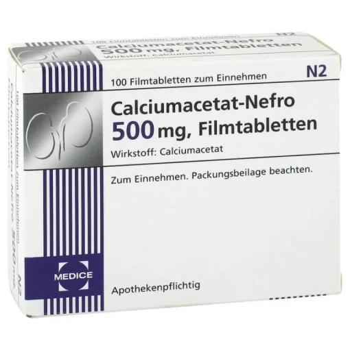 Medice Calcium-Calciumacetat Nefro 500 mg Filmtabletten, 100 St