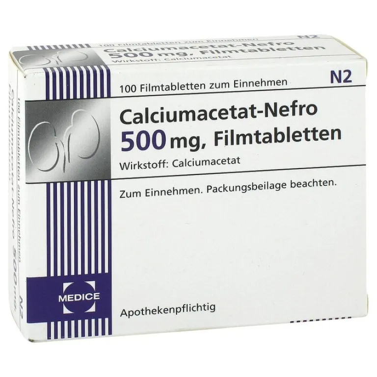Medice Calcium-Calciumacetat Nefro 500 mg Filmtabletten, 100 St