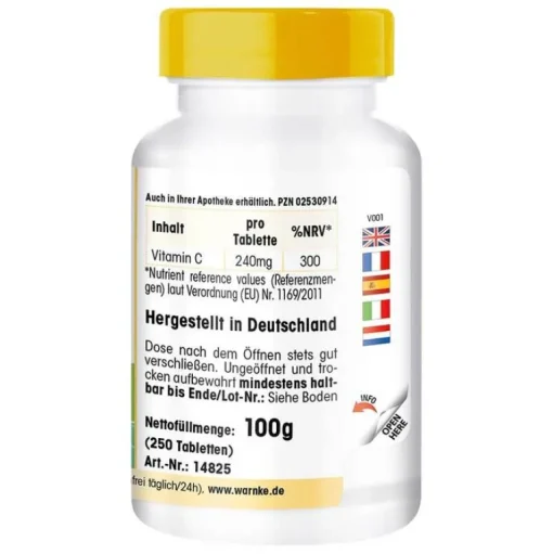 Warnke Calcium-Calciumascorbat 300 mg Tabletten, 250 St