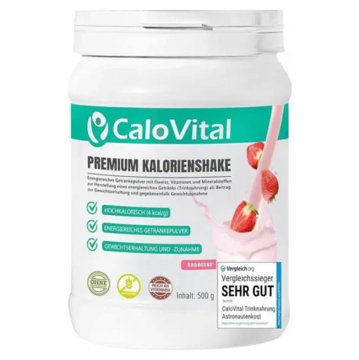 Calovital Sonstige Aufbaupräparate-Premium Kalorienshake Erdbeere Pulver, 500 g