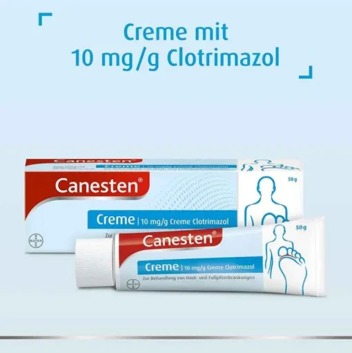 Canesten Creme gegen Pilzerkrankungen an Haut & Füßen, 50 g- Scheidenpilz Medikamente|Scheidenpilz Creme