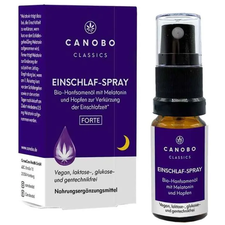 Bio-Hanfsamenöl Einschlaf-Spray Hopf. / Mela., 10 ml^Canobo Clearance
