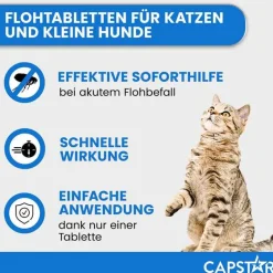 Capstar Flöhe, Zecken & Co.|Flöhe, Zecken & Co.-™ 11,4 mg Tabletten für Katzen und kleine Hunde, 6 St
