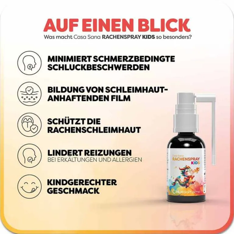 Casa Sana Rachenspray Kids, 30 ml- Halsschmerztabletten