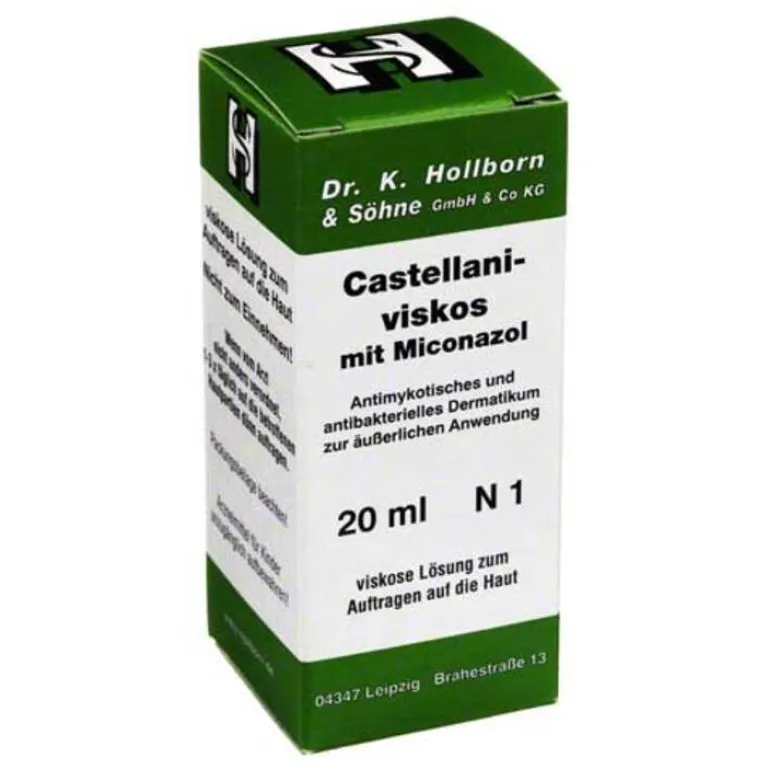 Dr. K. Hollborn & Söhne Castellani viskos mit Miconazol Lösung, 20 ml- Fußpilz Creme