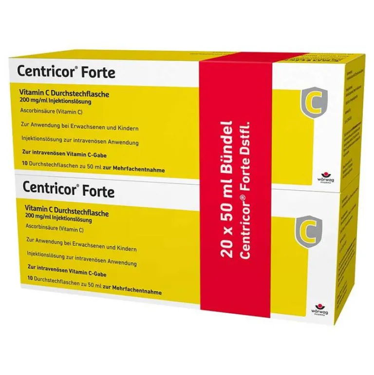 ® Forte Vitamin C Durchstechflasche 200 mg/ml Injektionslösung, 20X50 ml^Centricor New