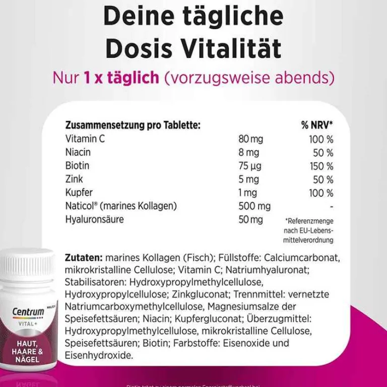 Vital + Haut Haare & Nägel Tabletten, 30 St^Centrum Discount