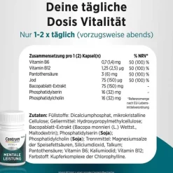 Vital + Mentale Leistung Kapseln, 30 St^Centrum Sale