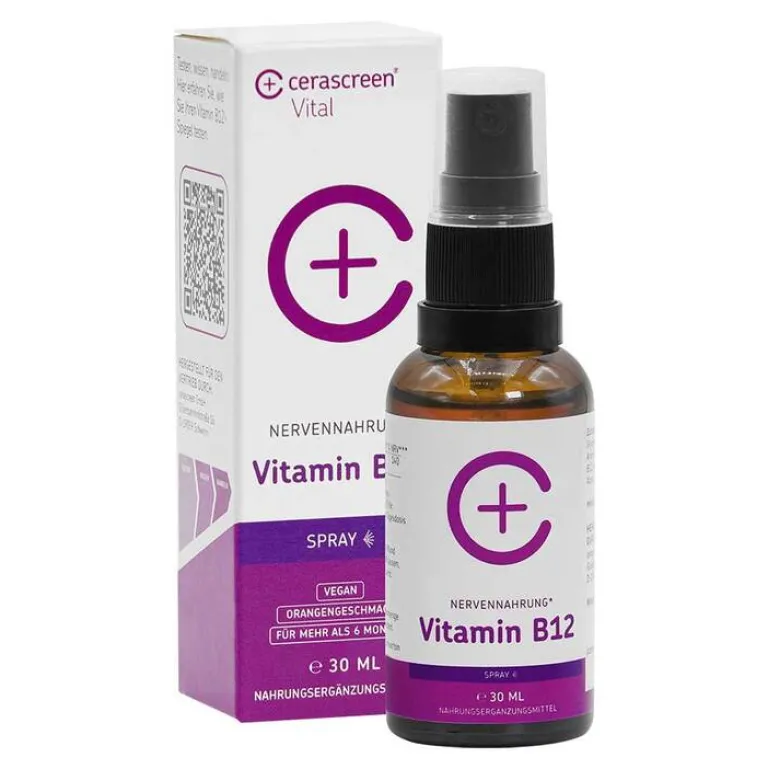 Cerascreen Vitamin B12 (Cobalamin)-Vitamin B12 hochdosiert vegan Spray, 30 ml