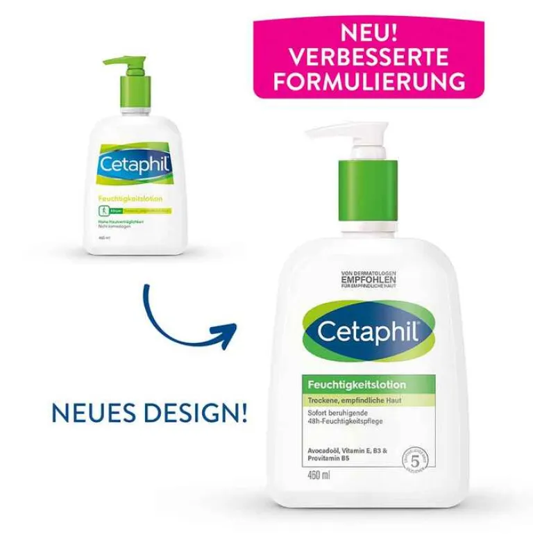 Cetaphil Feuchtigkeitslotion für trockene, empfindliche Haut, 460 ml- Körpermilch & Lotionen