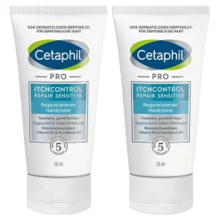 Cetaphil Handcreme-Pro Itch Control Repair sensitive regenerierende Handcreme, 2x50 ml