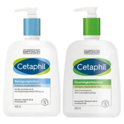 Cetaphil Set Lotion+Reinigung , 1 P- Körpermilch & Lotionen|Duschen & Waschen