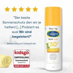 Cetaphil Sun Kids liposomale Lotion SPF 50 + Sonnenschutz, 150 ml-Kinder Lsf 50+|Kinder & Baby