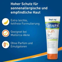 Cetaphil Lsf 30-Sun sensitive Gel-Creme SPF 30 Sonnenschutz, 200 ml