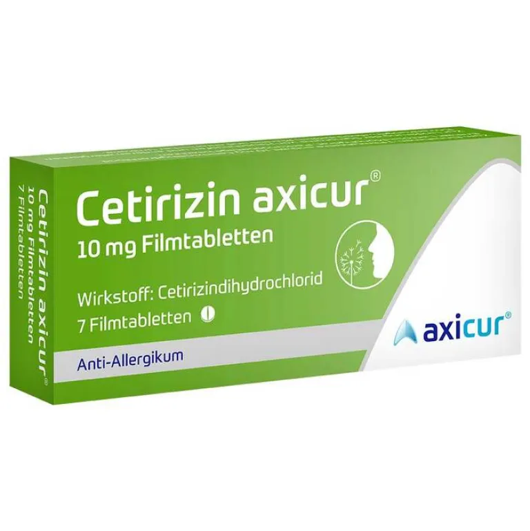 axicur Cetirizin ® 10 mg Filmtabletten, 7 St- Cetirizin|Allergie Tabletten