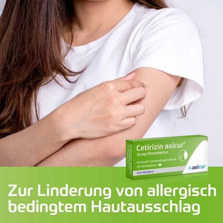 axicur Cetirizin ® 10 mg Filmtabletten, 7 St- Cetirizin|Allergie Tabletten