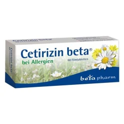 Beta Cetirizin ® Filmtabletten bei Allergien, 60 St- Cetirizin|Allergie Tabletten