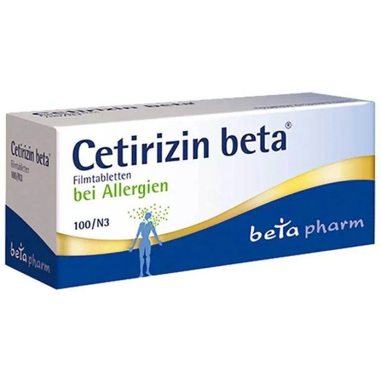 Beta Cetirizin ® Filmtabletten bei Allergien, 100 St- Cetirizin|Allergie Tabletten