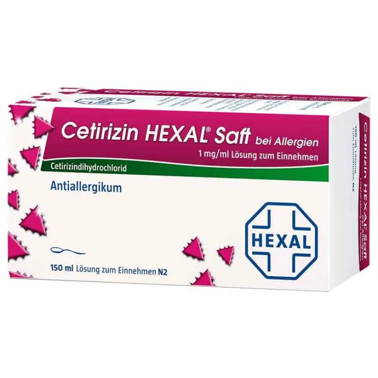 Hexal Cetirizin Saft bei Allergien, 150 ml- Cetirizin|Allergie Medikamente