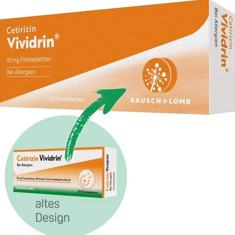 Vividrin Cetirizin ® - Schnell wirksame Allergietabletten, 7 St- Cetirizin|Allergie Tabletten