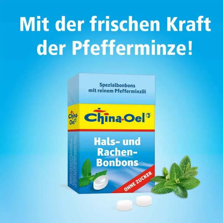 China Öl Hals- und Hustenbonbons ohne Zucker, 40 g- Husten & Halsbonbons