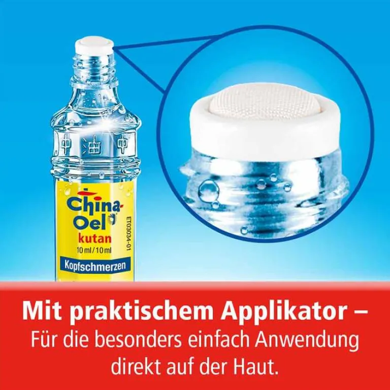 China Öl Kopfschmerztabletten-China Oel kutan Flüssigkeit zur Anwendung auf der Haut, 10 ml