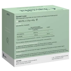 Clavella Vitamin B9 (Folsäure)|Schwangerschaft-Classic Pulver Beutel a 2 g, 30X2 g