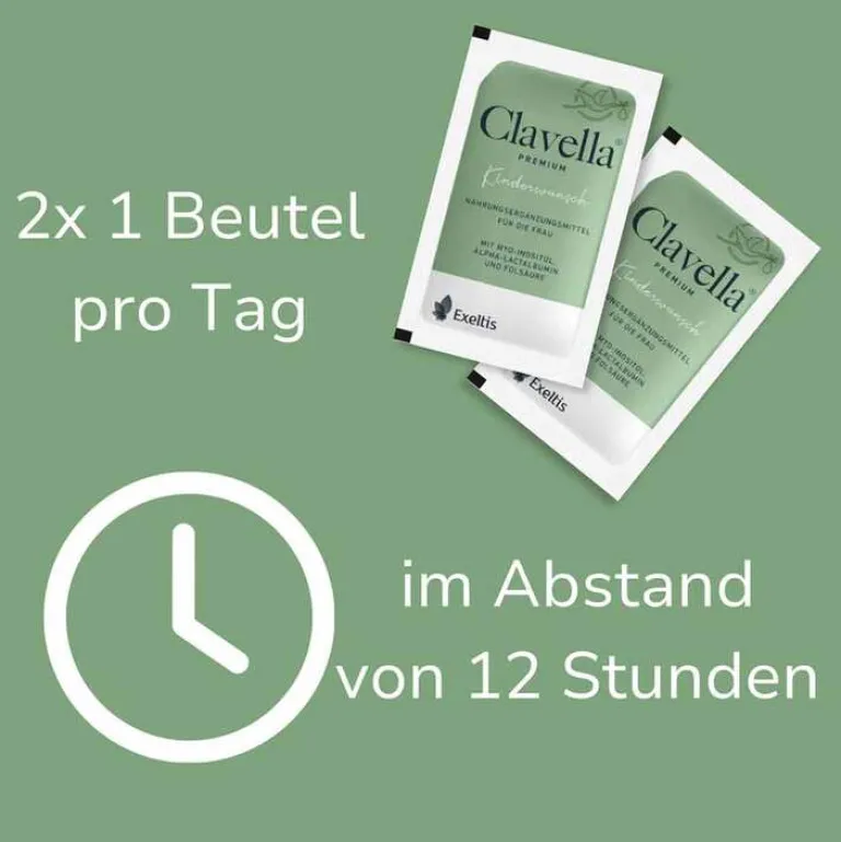 Clavella Premium Pulver Beutel, 30X2.1 g-Kinder Vitamin B9 (Folsäure)|Schwangerschaft