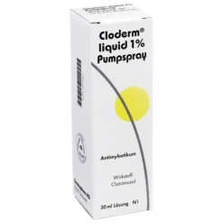 Cloderm Fußpilz Creme-Liquid 1% Pumpspray, 30 ml