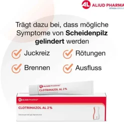 Aliud Pharma Scheidenpilz Medikamente|Scheidenpilz Creme-CLOTRIMAZOL AL 2% Vaginalcreme, 20 g