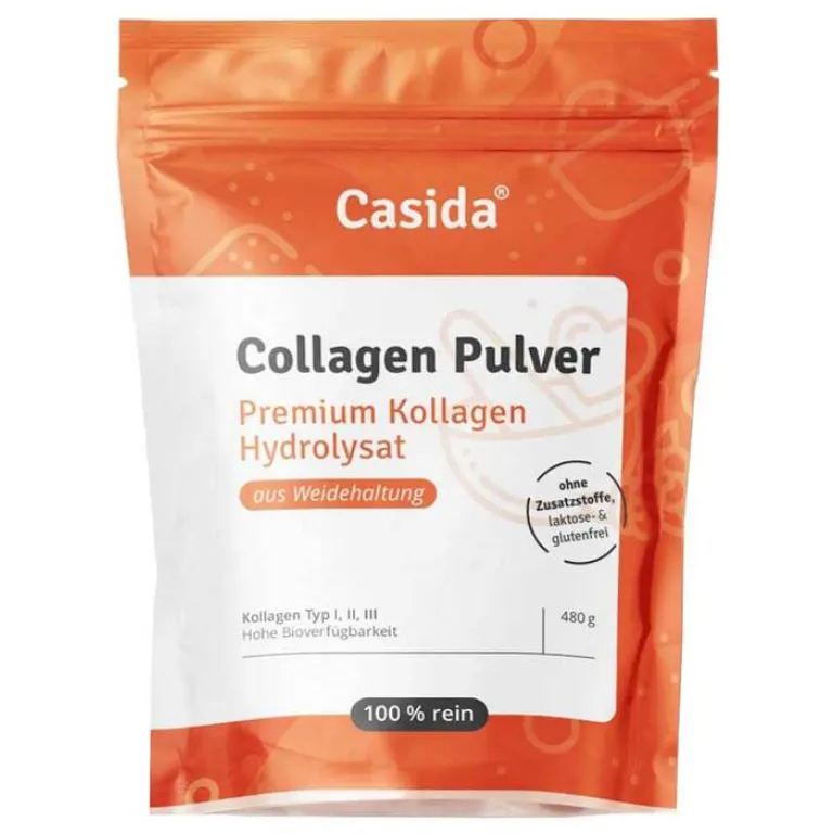Collagen Pulver Kollagen Hydrolysat Peptide Rind, 480 g^Casida Discount