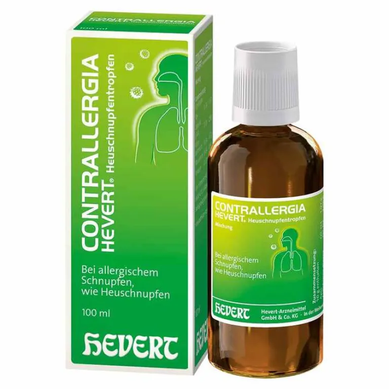 Hevert Hevert|Homöopathische Allergiemittel-Contrallergia Heuschnupfentropfen Mischung, 100 ml