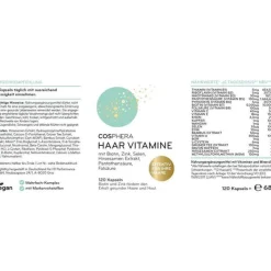 Haar-Vitamine mit Hirse Kapseln, 120 St^Cosphera Best