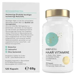 Haar-Vitamine mit Hirse Kapseln, 120 St^Cosphera Best